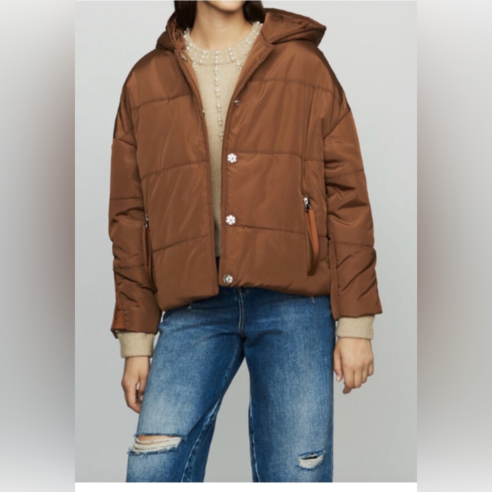 Maje Brown Puffer Jacket